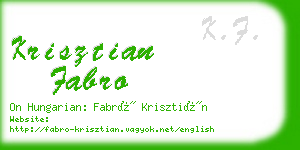 krisztian fabro business card